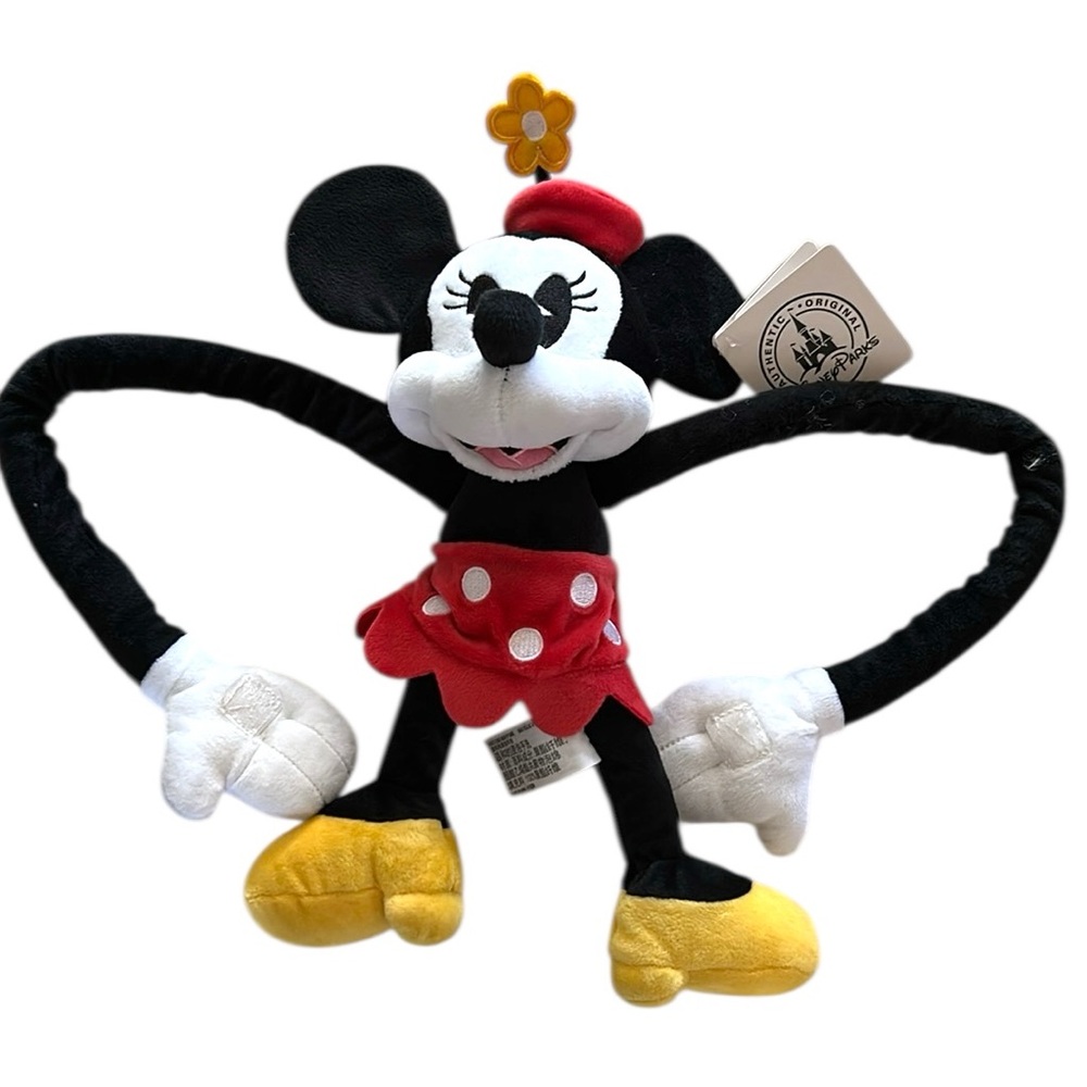 Disney Minnie Mouse Sock Monkey plush NEW stretchy arms and legs